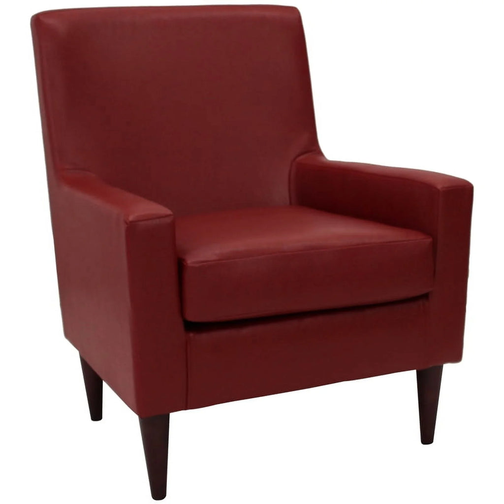 Red Faux Leather Arm Chair J6685