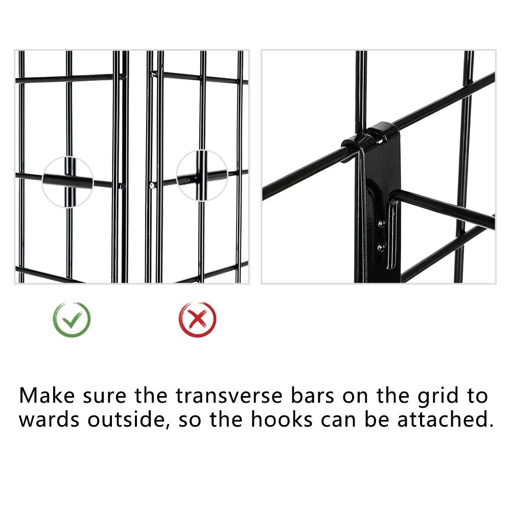 Triangle Wire Grid Panel Tower with Base and Casters Q3343