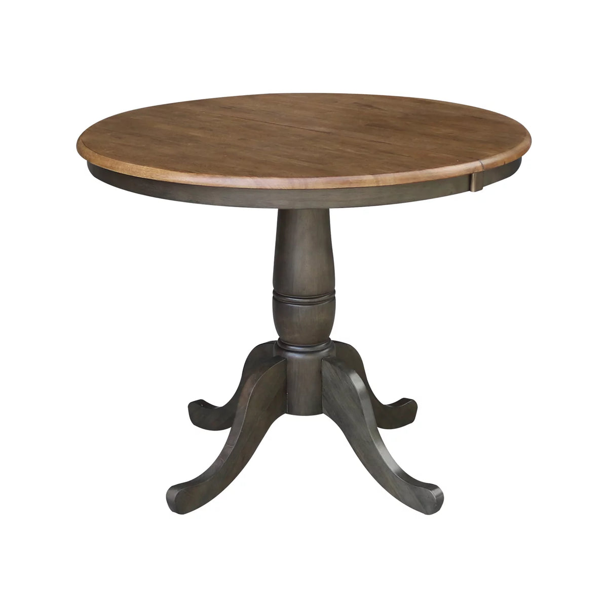 36" Round Wood Extension Dining Table With 4 Stools J367623