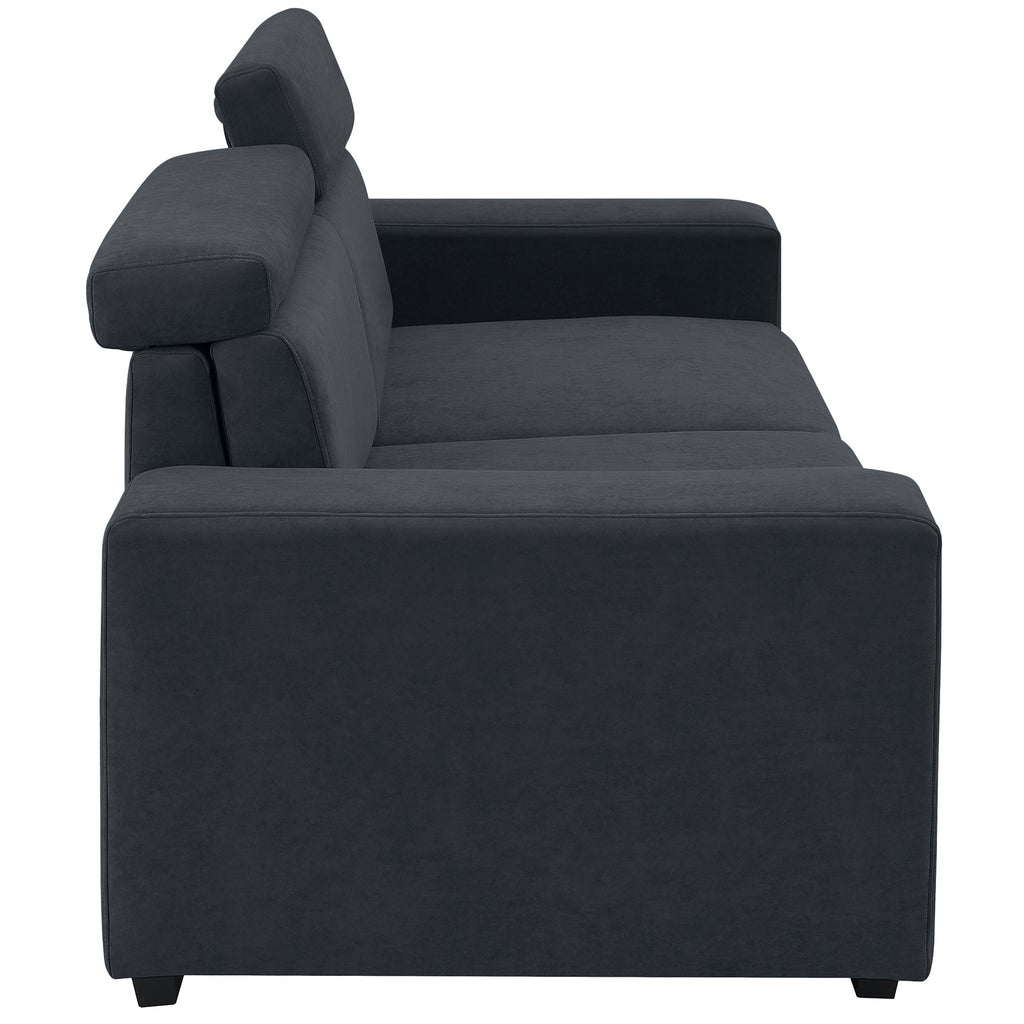 Black Velvet 2-Seater Sofa M888069