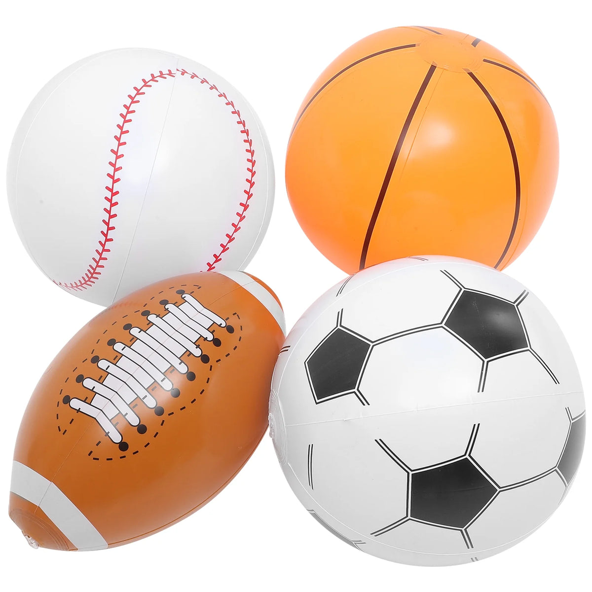 12 Pcs Inflatable Beach Ball Baseball Balls O7099