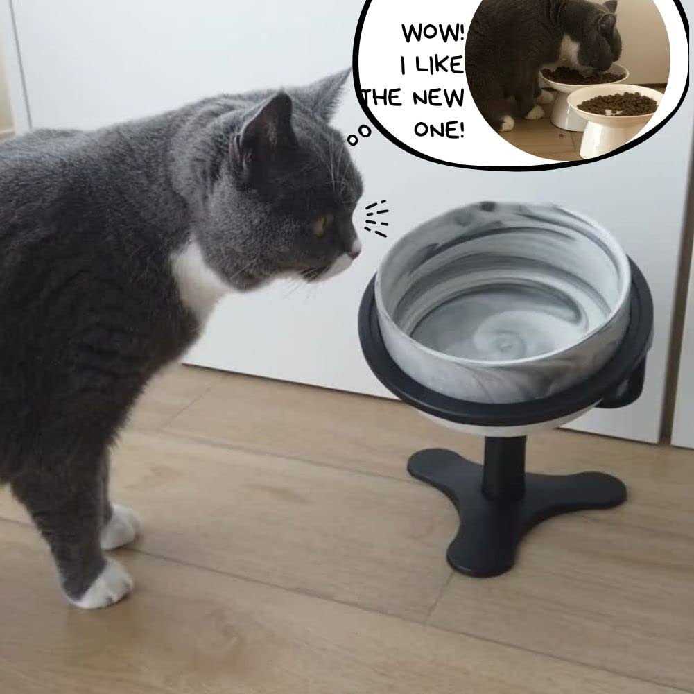 Adjustable Raised Cat Food Bowl P855