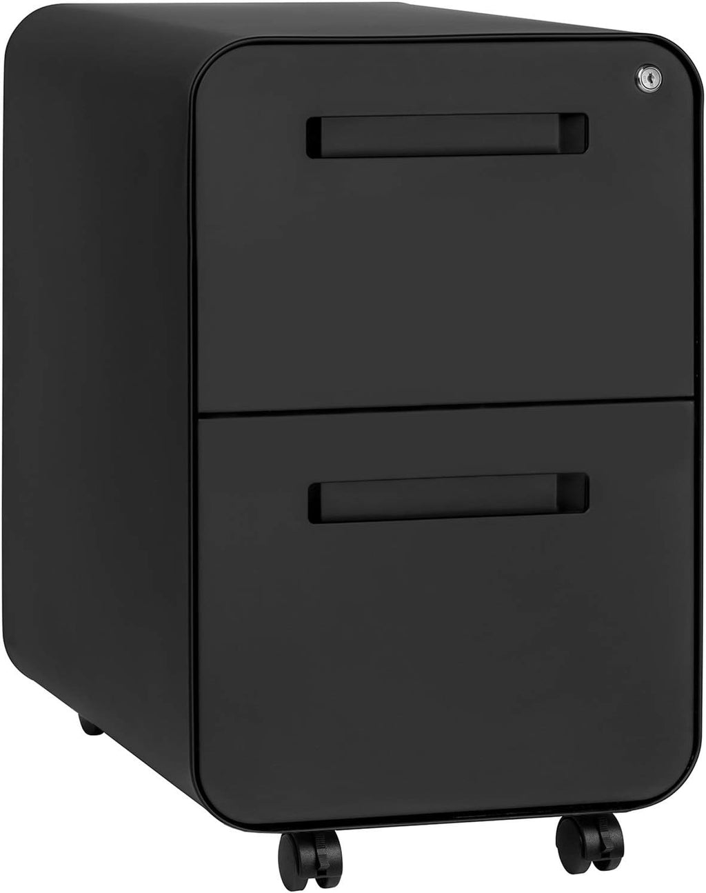 Black 2-Drawer Mobile File Cabinet I297