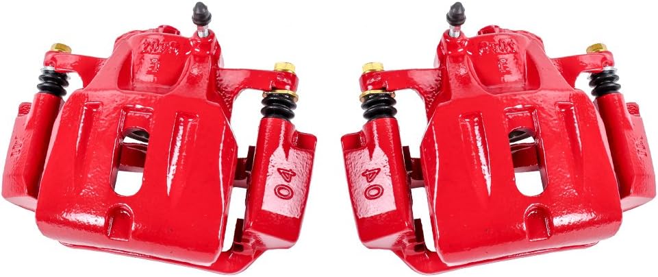 Red Coated Brake Caliper Pair with Hardware Brake Kit D50837