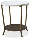 Brown Round End Table S75002
