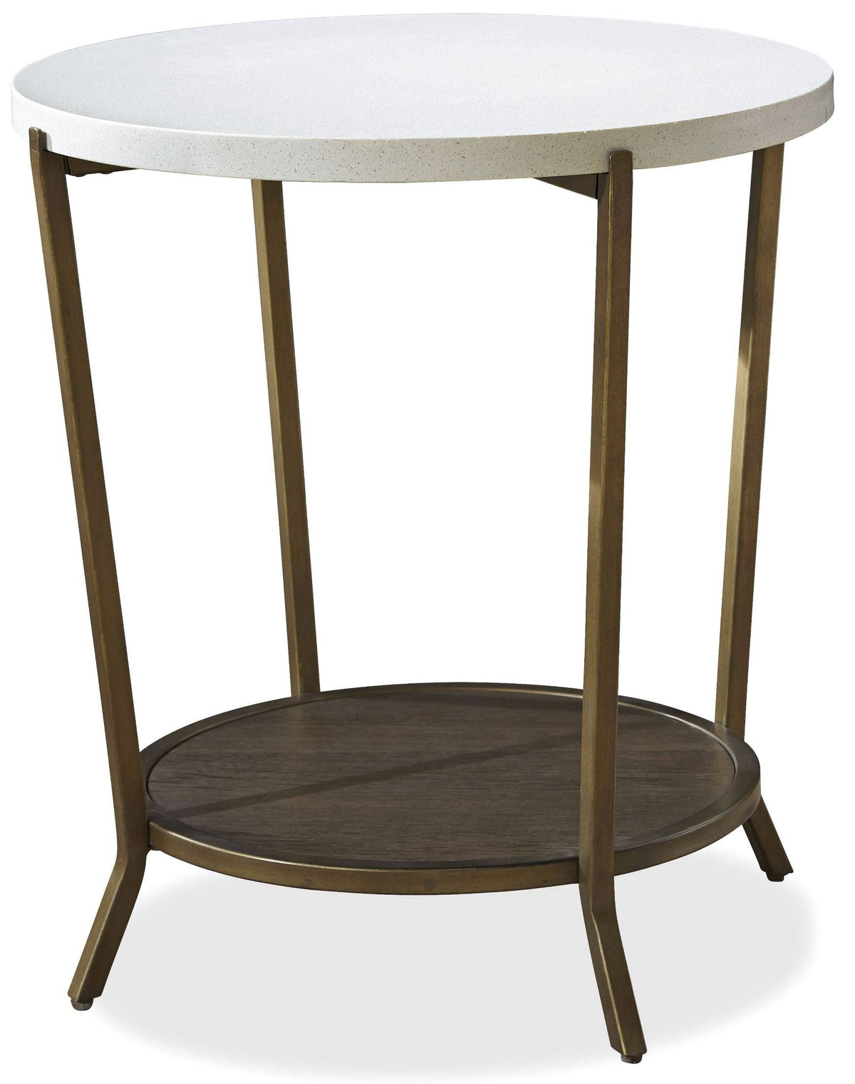 Brown Round End Table S75002