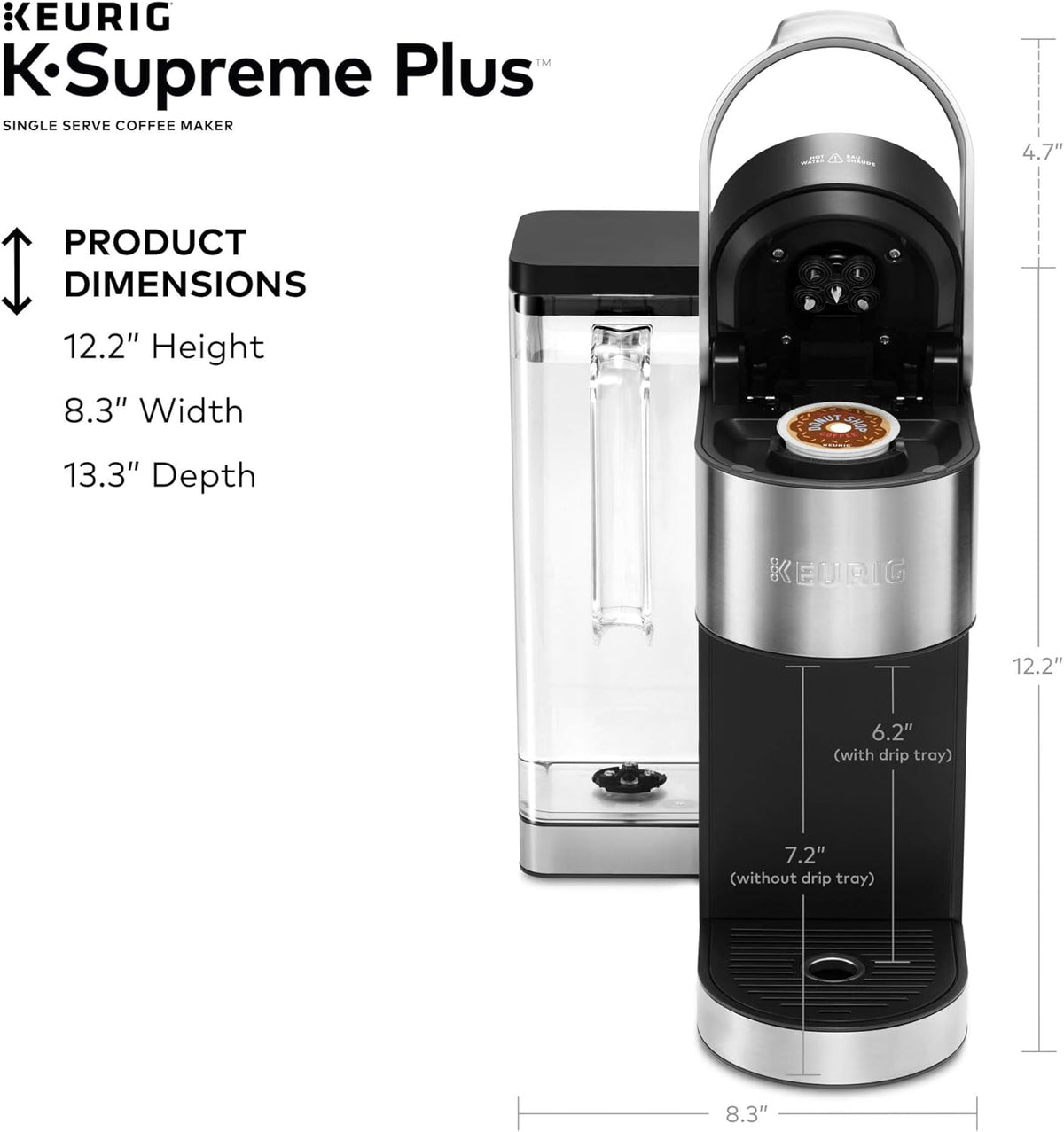 Stainless Steel Coffee Maker, 40 Count Variety Pack Coffee Pods B947435