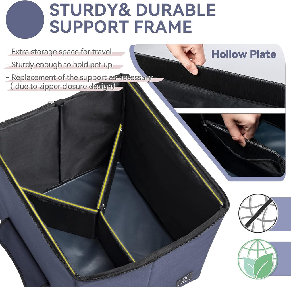 Folding Breathable Dog Booster Car Seat with Carry Bag F21391