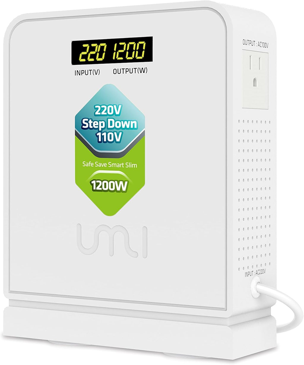 220V to 110V Step Down Transformer 1600 Watts White Q342