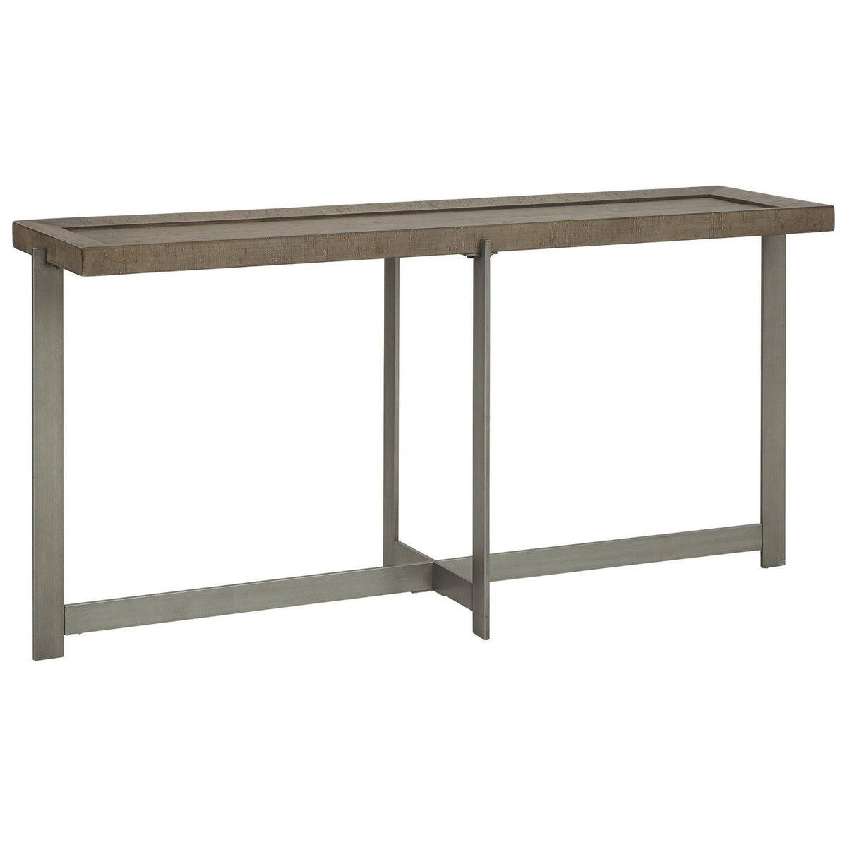Gray Wooden Sofa Table with Metal Legs Z425610
