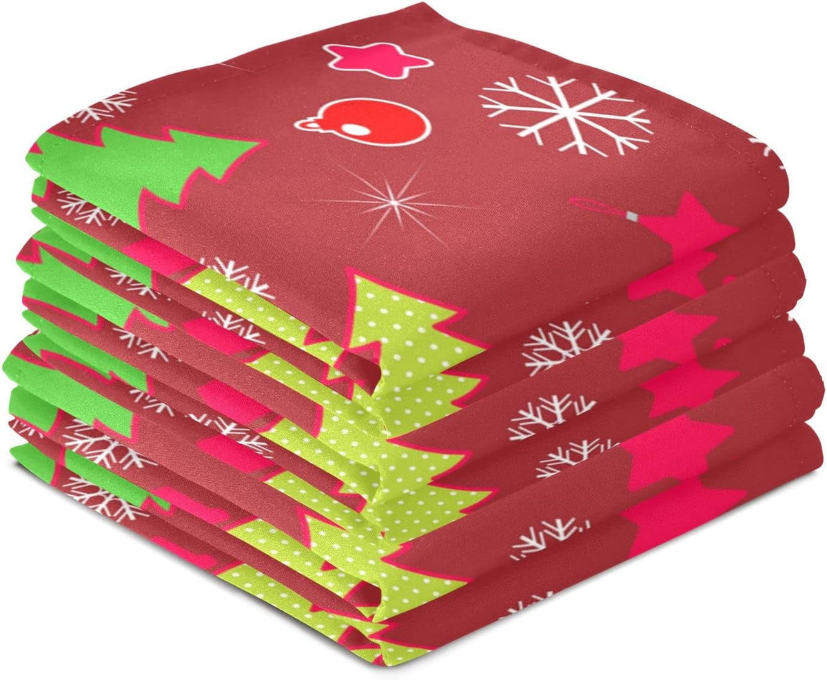 Red Green Kitchen Towels Set of 6 Dishcloths 28'' x 18'' X956