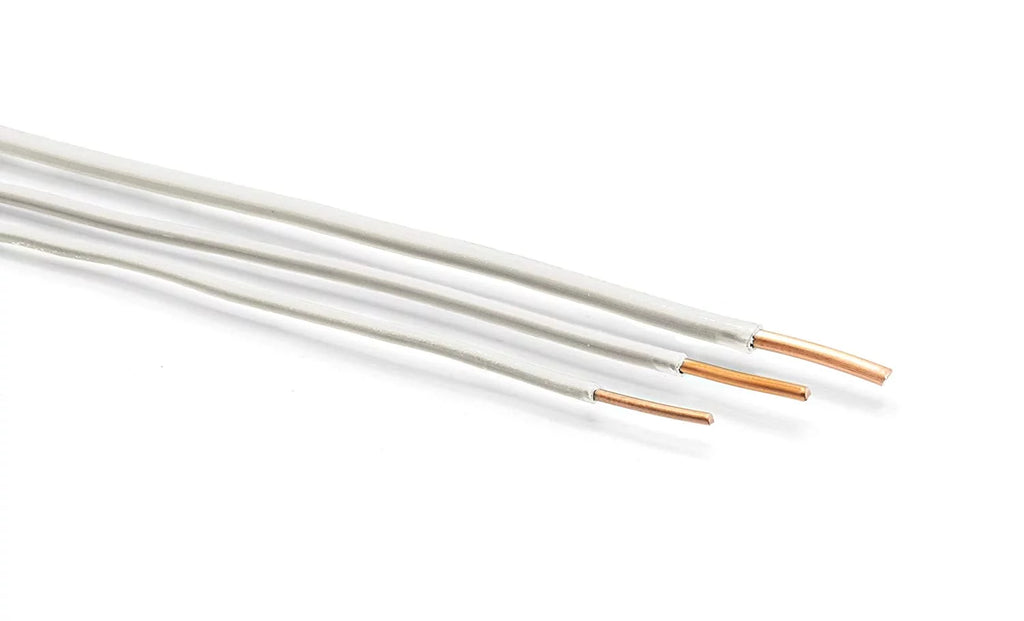 14 AWG Insulated Solid Copper THHN / THWN Wire 100 Feet White S60939