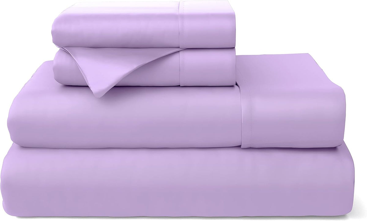 Black 4 Piece Bamboo Viscose Bed Sheet Set W799091