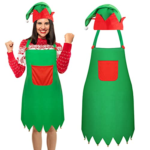 Christmas Elf Apron and Hat Set V156