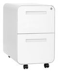 White 2-Drawer Modern Mobile File Cabinet S92394