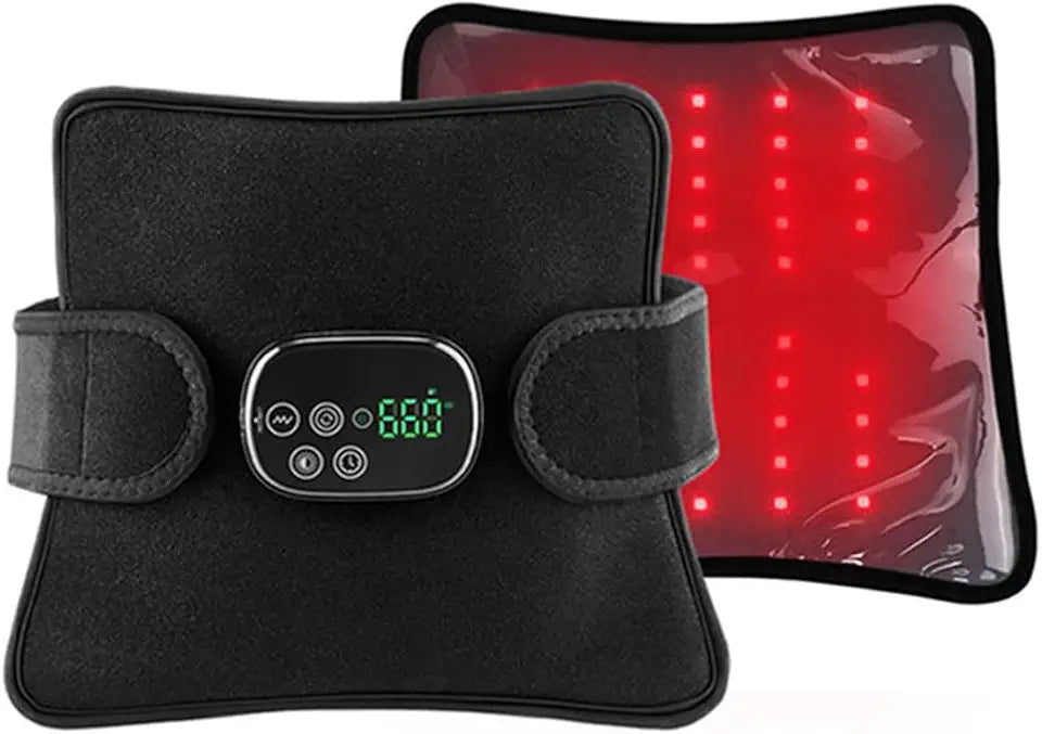 Cordless Infrared Red Light Massager Pad, 3 Massage Levels, 5000mAh, Black X139