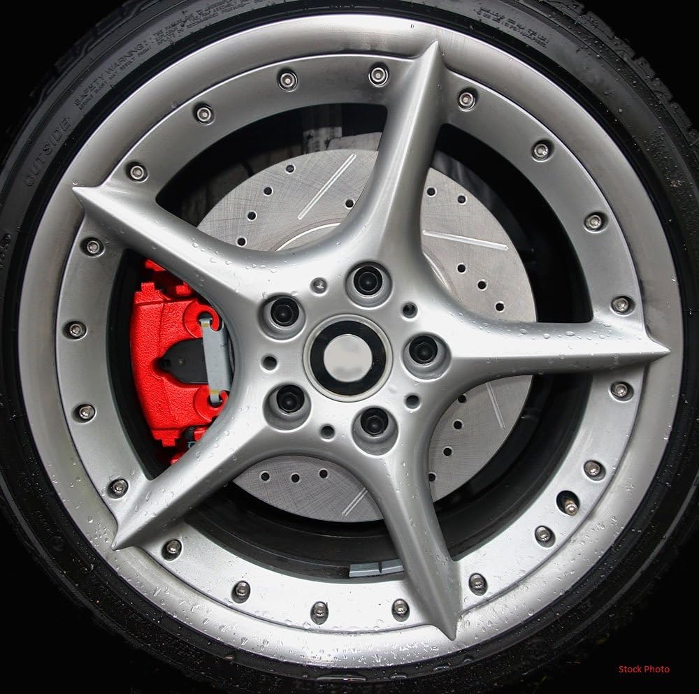 Red Coated Brake Caliper Pair with Hardware Brake Kit D50837
