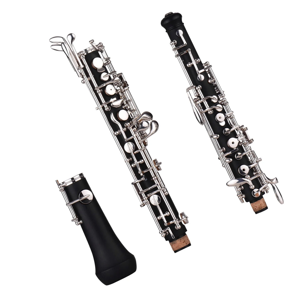 Nickel-plated Semi-automatic Oboe with Case and Cleaning Cloth Z349