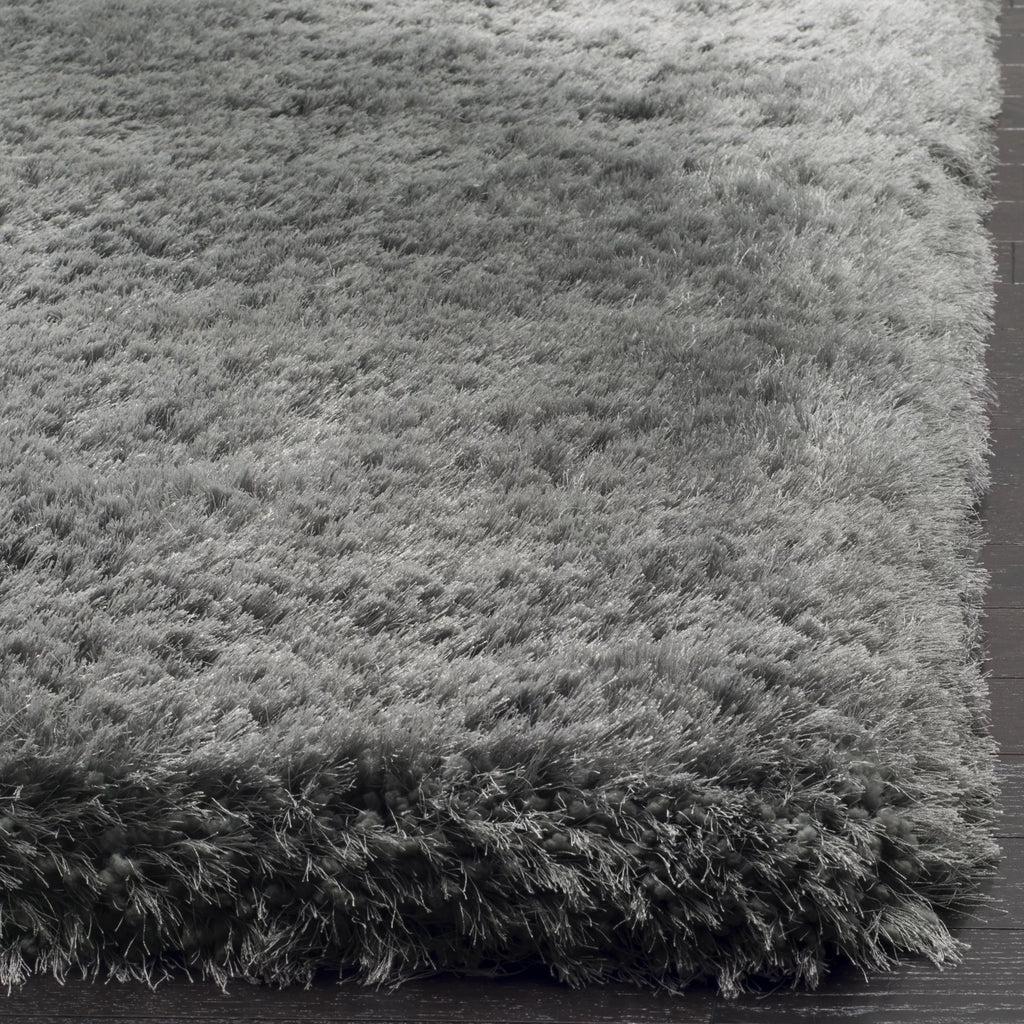 Grey 6' x 9' Polyester Shag Area Rug M298041