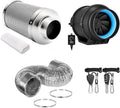 6 Inch 294 CFM Inline Fan with Carbon Filter and Ducting S482