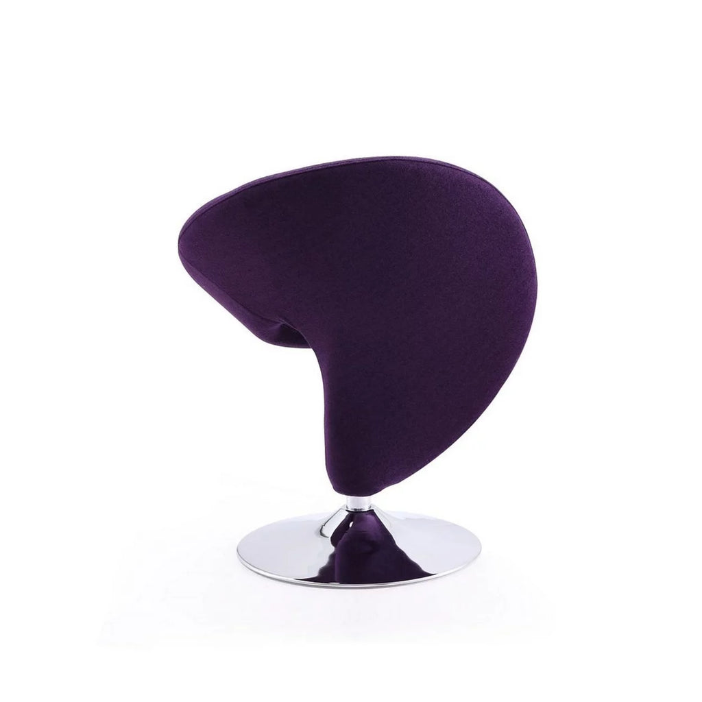 Purple Fabric Swivel Accent Chair A871