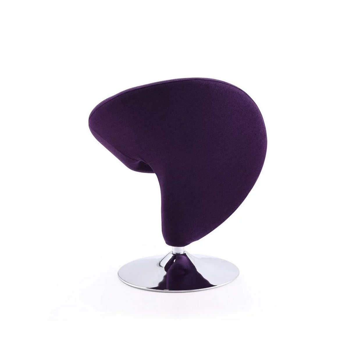 Purple Fabric Swivel Accent Chair A871