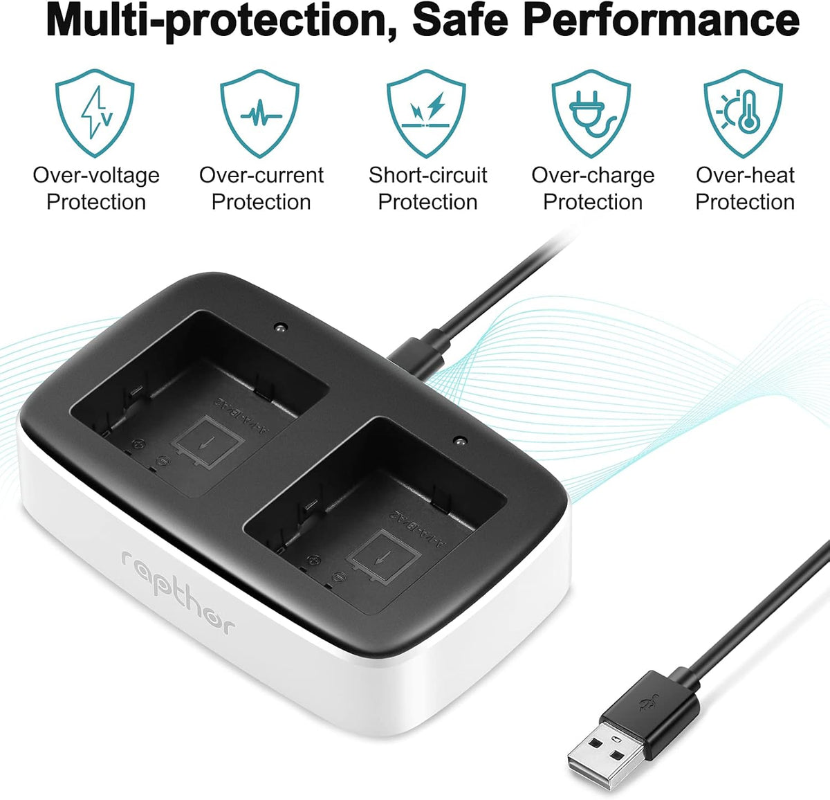 2560mAh Rechargeable Replacement Battery with Charger Station (2 Batteries+1 Charger) L5825