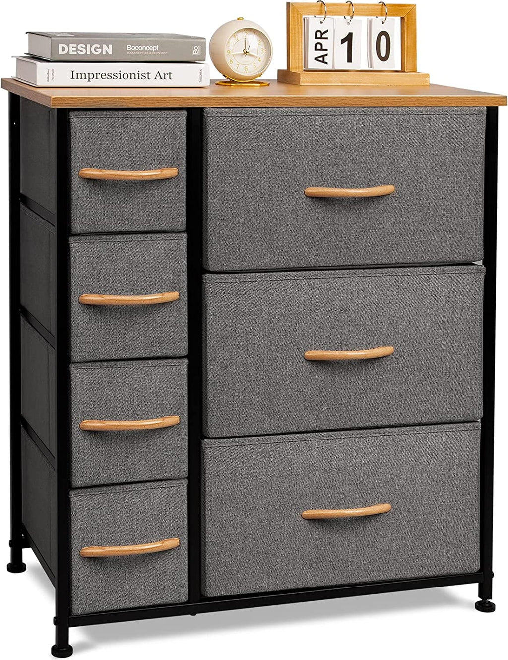 7 Drawer Dark Gray Dresser Storage Tower E94588