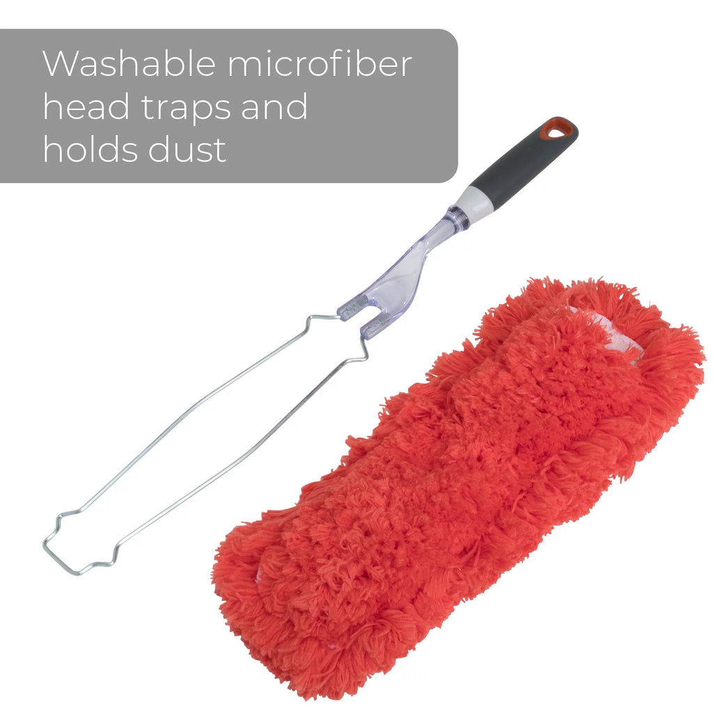 Microfiber Hand Duster Flat Non-Slip Grip Machine Washable U7332