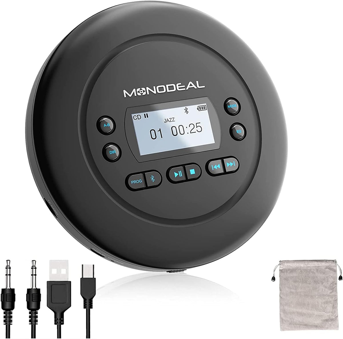 Bluetooth CD Player with Headphones, Pack of 2 W2748