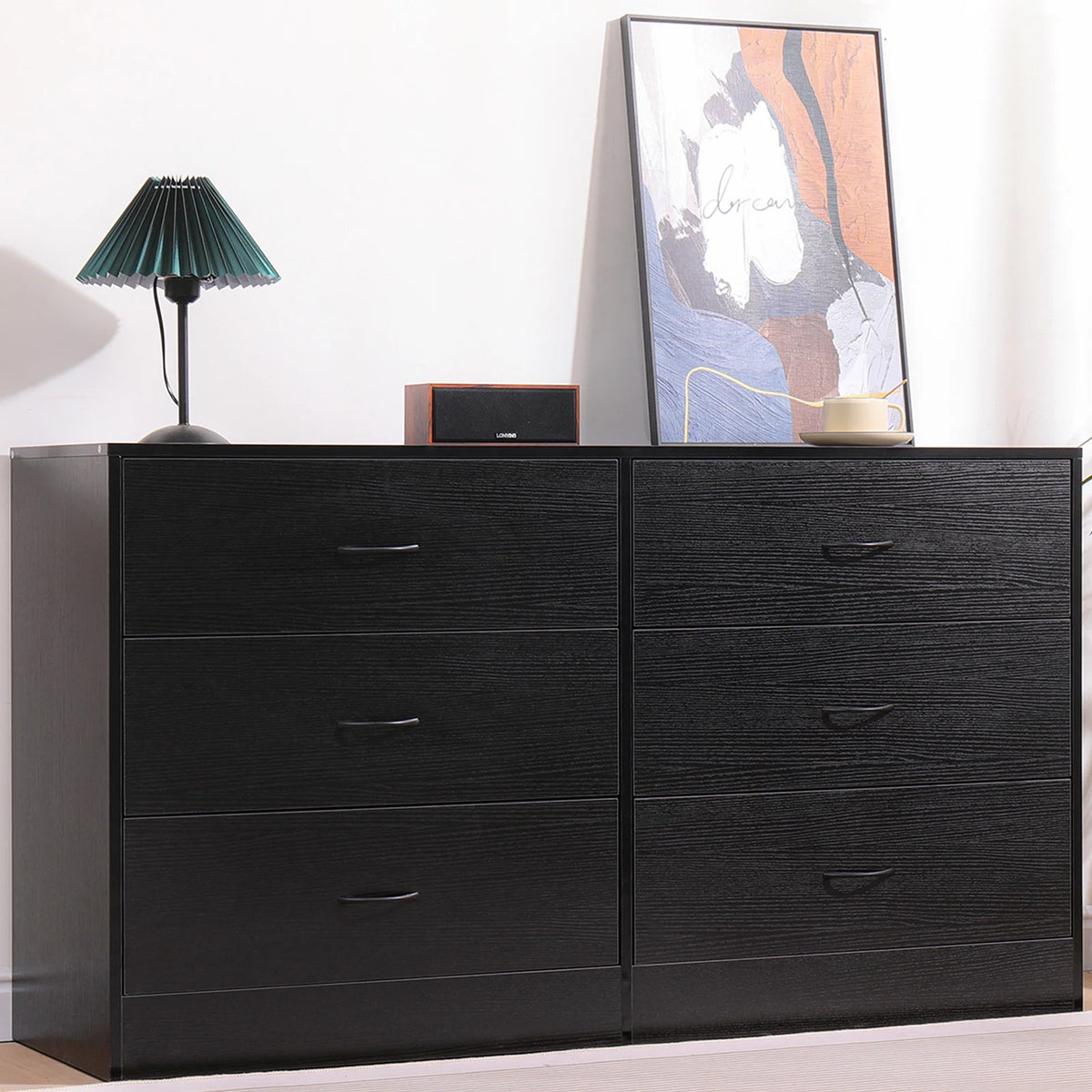 Black 6 Drawer Dresser G161414