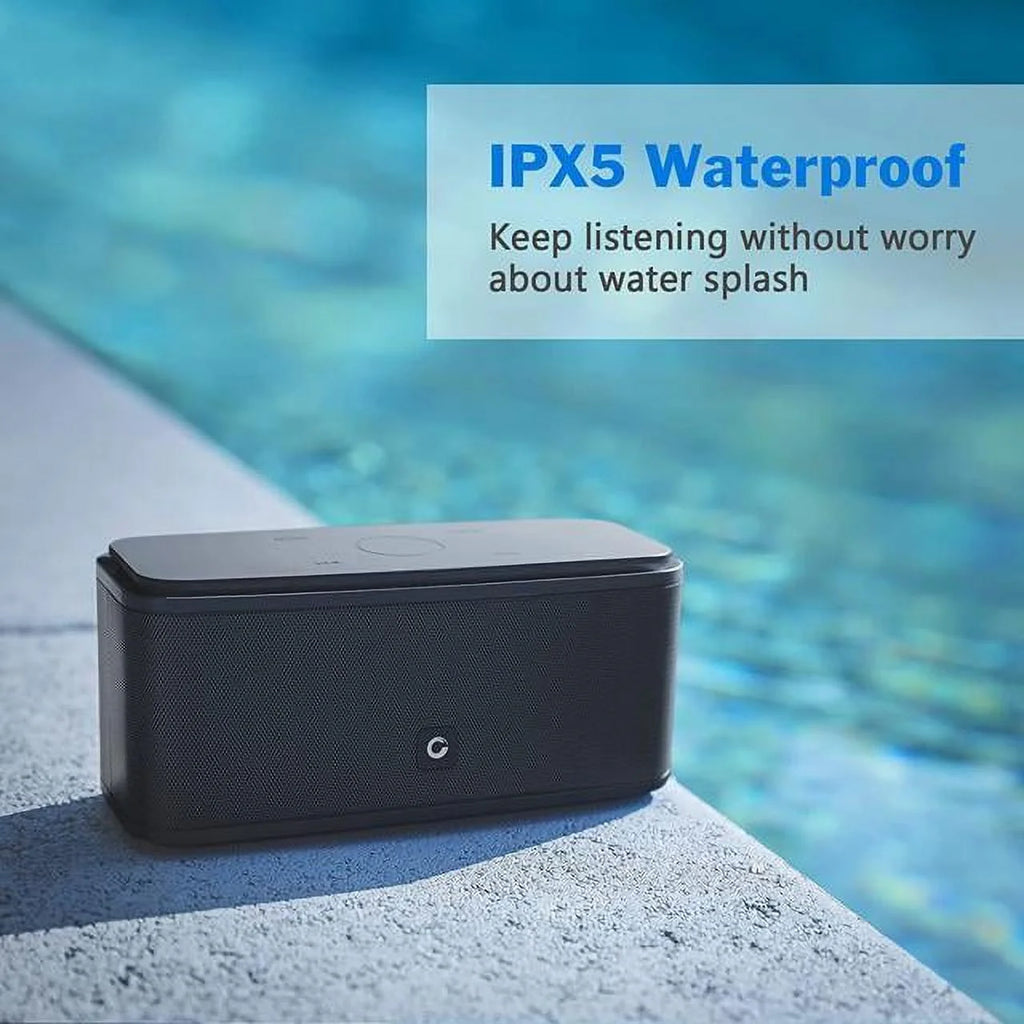 Portable Wireless Bluetooth Speaker with 24 Hour Playtime, Touch Control, IPX6 Waterproof, Black K4445