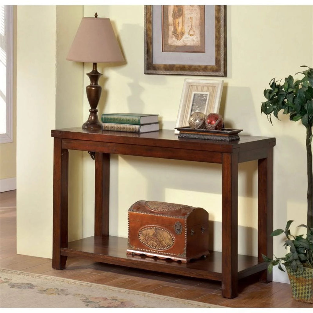 Cherry Wood 1-Shelf Console Table H673
