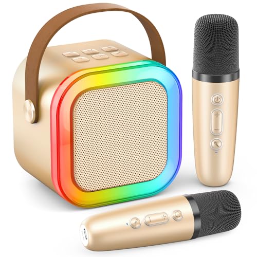 Portable Bluetooth Speaker with 2 Wireless Karaoke Microphones N1657