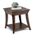 Wood End Table in Dark Poplar Brown I3156