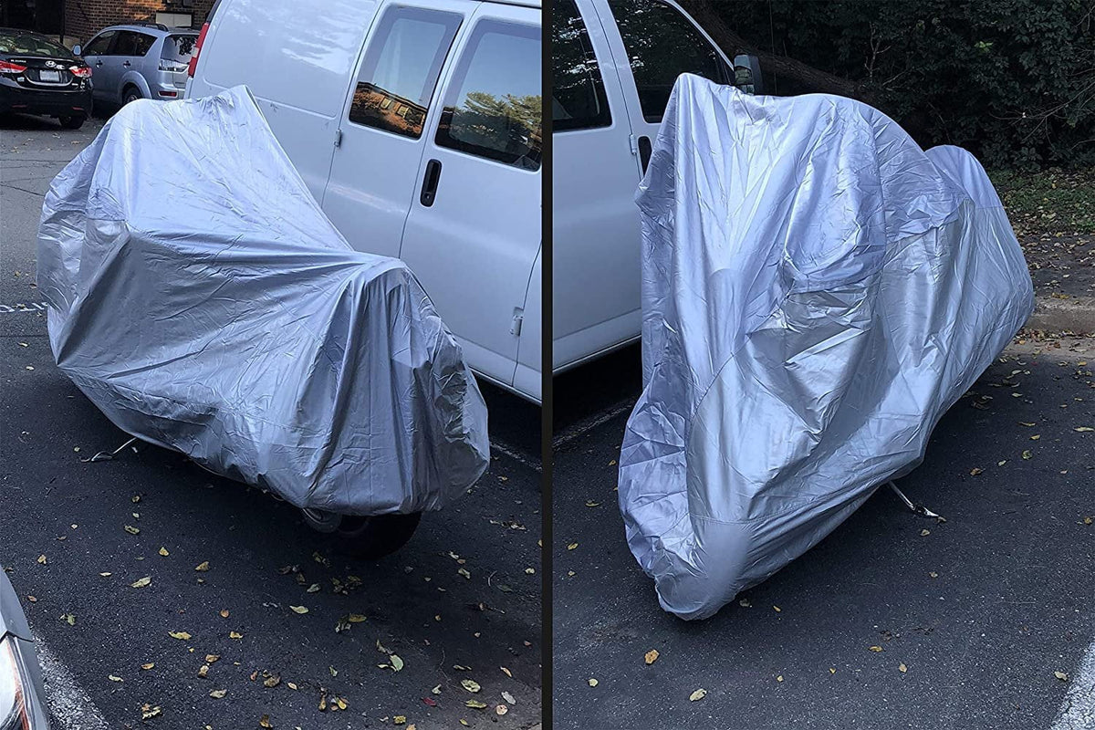 Motorcycle Cover with Reinforced Securing Straps and Storage Bag K8499