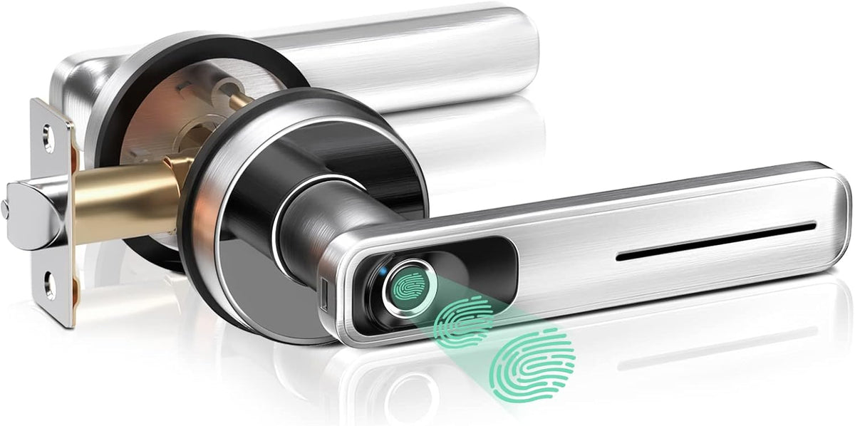 Fingerprint Door Lock, Biometric Door Knob, Pack of 2 E38958