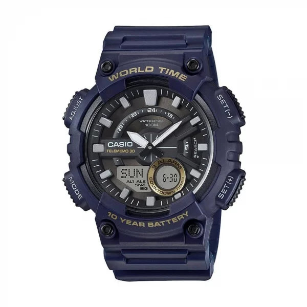 Blue Resin Band Analog Digital Sport Watch W98142