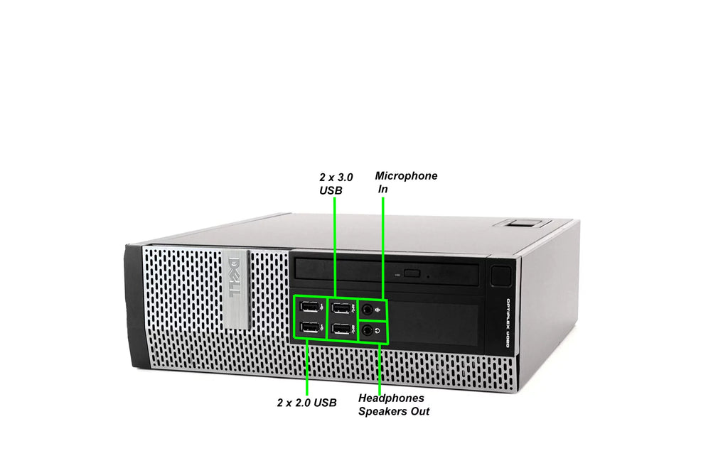 Restored Dell Desktop PC Intel Core i5 4th Gen 16GB Ram 500GB HDD Nvidia GT 1030 DDR5 19" LCD WiFi Windows 10 S929