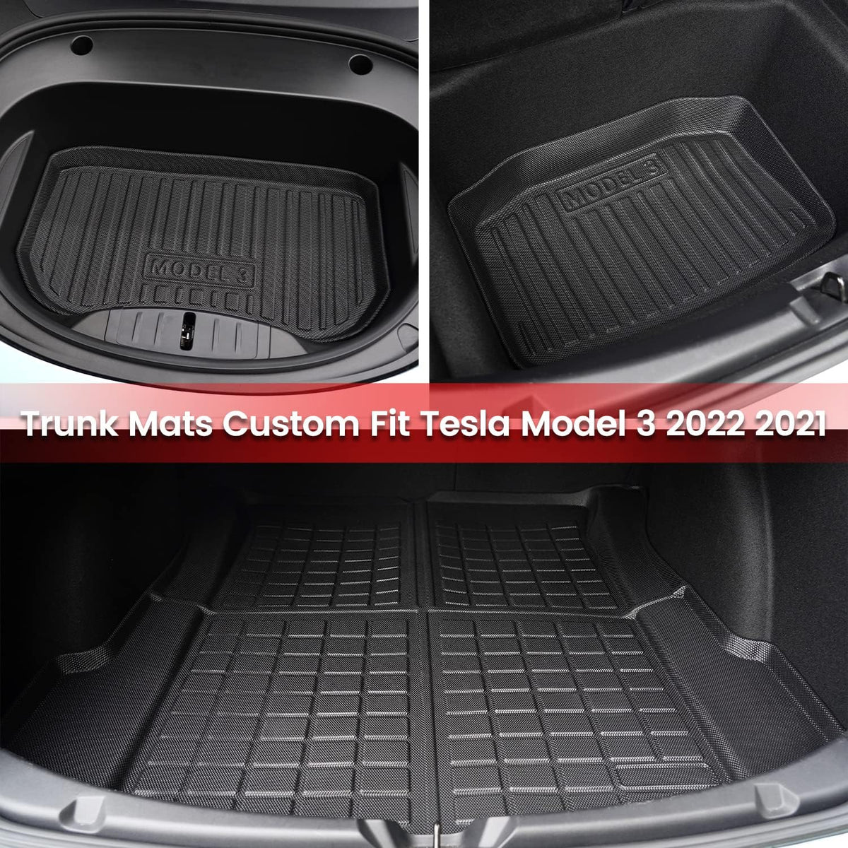 All Weather Anti-Slip Waterproof TPE Floor Mats Trunk Mat Q2225