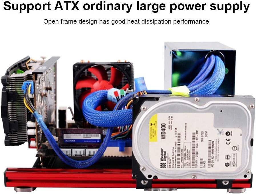 DIY ATX Open Air Case Bracket Mini M-ATX Aluminum Alloy PC Case G2339