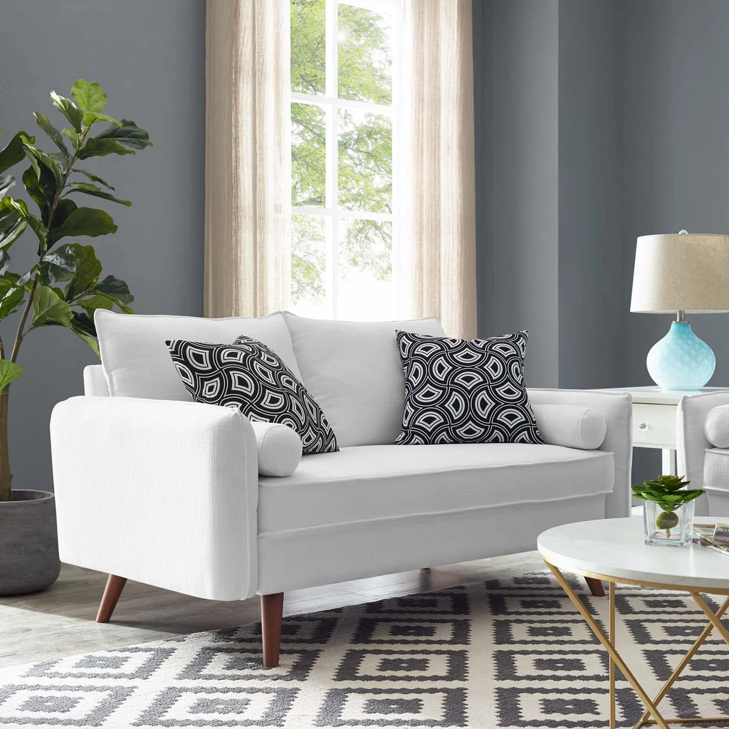 White Fabric Sofa I5094