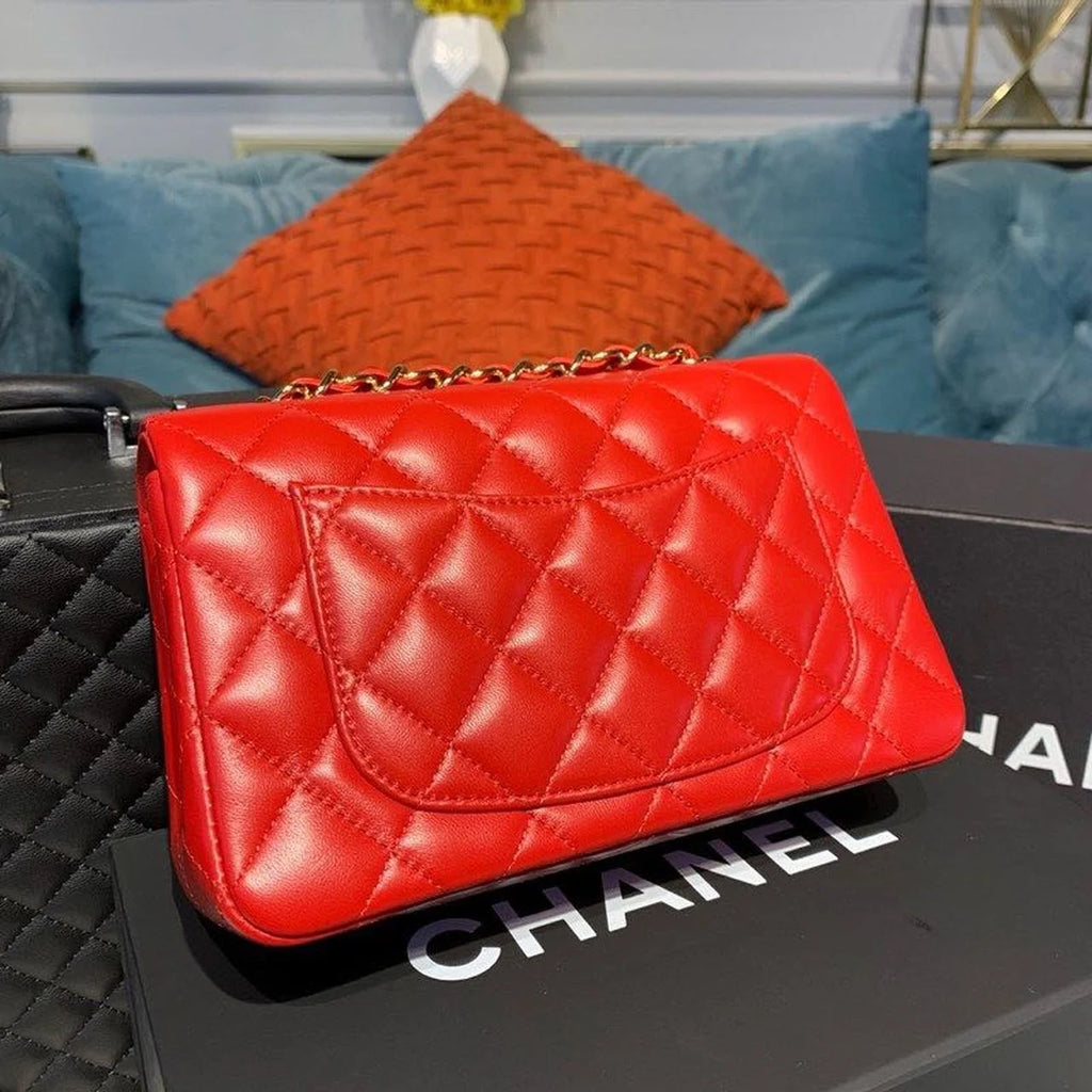 Red Mini Flap Shoulder and Crossbody Bag F393461
