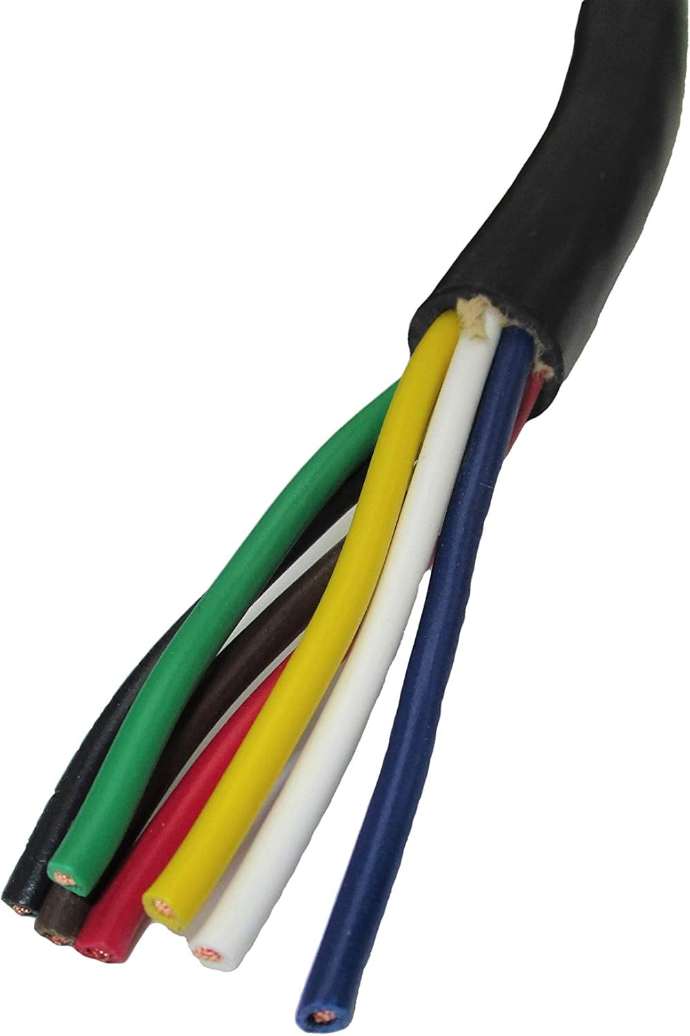 7 Way Trailer Plug Extension Cord Connector Assembly Heavy Duty (8' FT) Pack of 2 Q276682