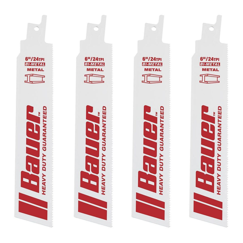 24 TPI Bi-Metal Reciprocating Saw Blades, 4 Pack L41812