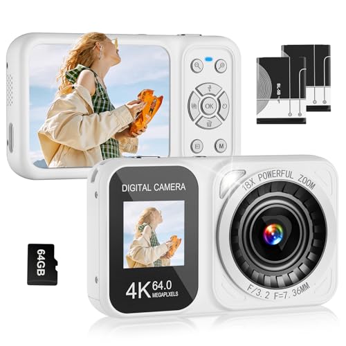 4K 64MP 18X Zoom Point and Shoot Digital Camera with 64GB TF Card P5422