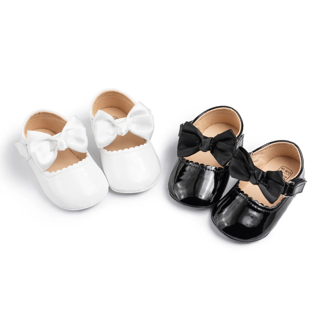 Baby Girls Mary Jane Dress Shoes Bowknot Princess Crib Flats Y7492