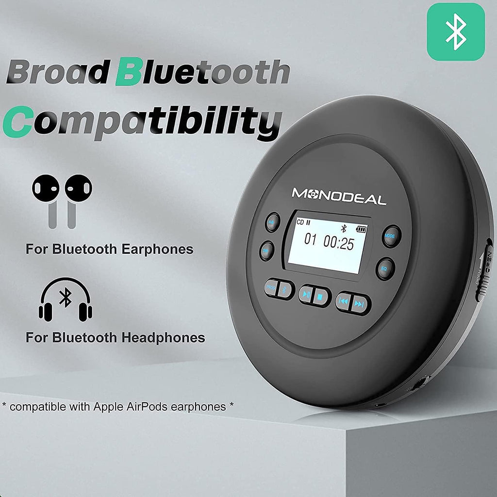 Bluetooth CD Player with Headphones, Pack of 2 W2748