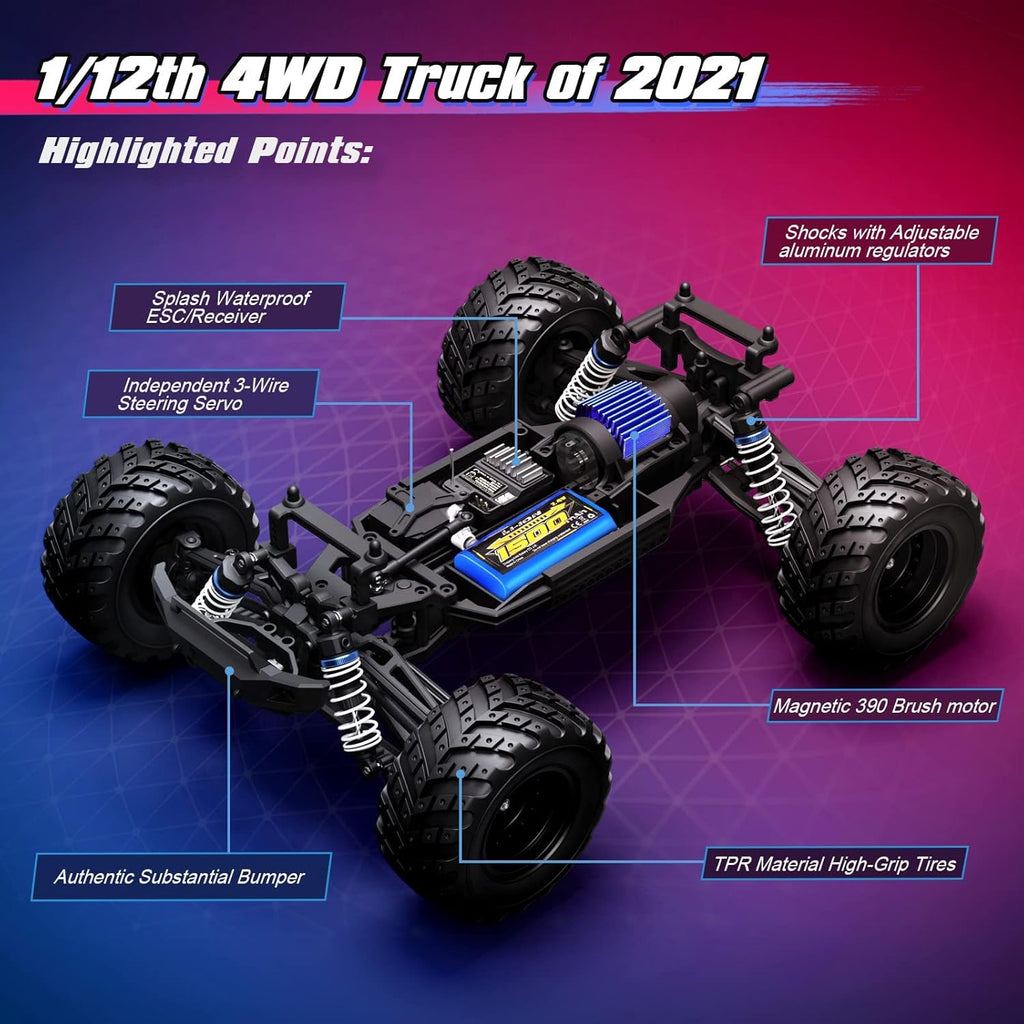1:12 Scale 4X4 Off-road RC Truck 38 km/h O4594