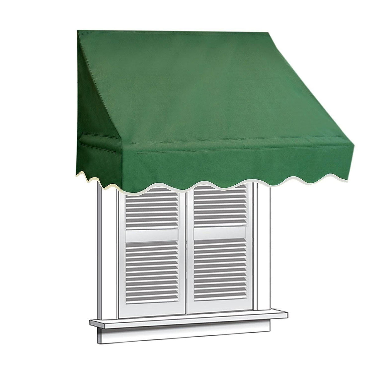Window Canopy Awning 6 x 2 Feet Green N984
